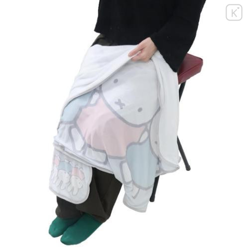 Japan Miffy Cooling Lap Blanket with Pocket - Grey - 4
