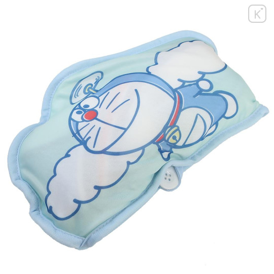 Japan Doraemon Cooling Lap Blanket with Pocket - Doraemon : Blue Cloud - 3