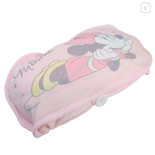 Japan Disney Cooling Lap Blanket with Pocket - Minnie : Pink - 3