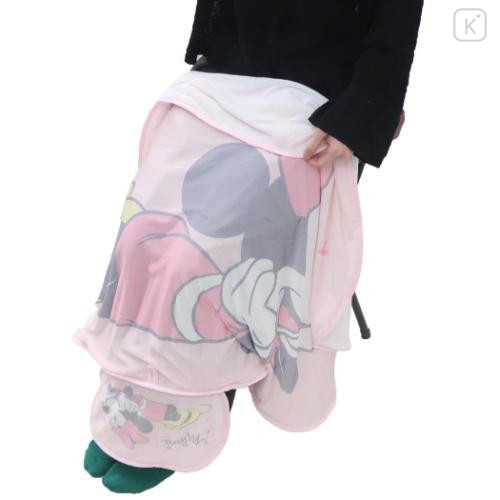 Japan Disney Cooling Lap Blanket with Pocket - Minnie : Pink - 4
