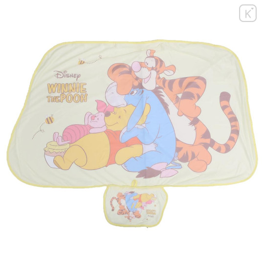 Japan Disney Cooling Lap Blanket with Pocket - Pooh : Friends - 1