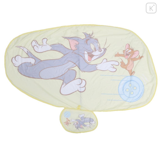 Japan Tom and Jerry Cooling Lap Blanket with Pocket - Yellow - 1