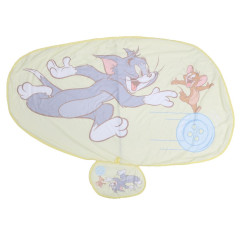 Japan Tom and Jerry Cooling Lap Blanket with Pocket - Yellow