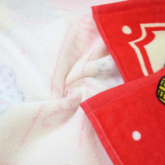 Japan Sanrio Shirred Face Towel Set - Hello Kitty & Tiny Chum : Balloon Party Red - 2