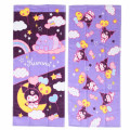 Japan Sanrio Jacquard Face Towel - Kuromi : Balloon Party Purple Black - 1