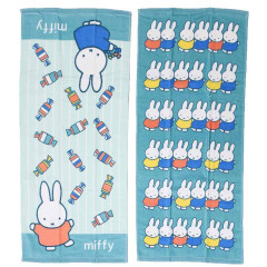Japan Miffy Shirred Face Towel Set - Turquoise