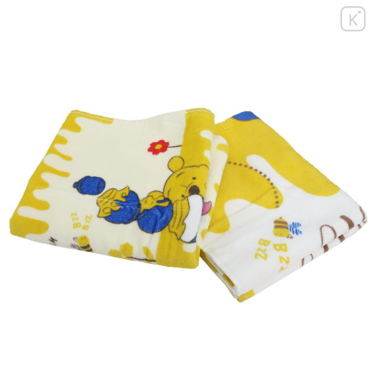 Japan Disney Jacquard Face Towel - Pooh : Hunny - 3