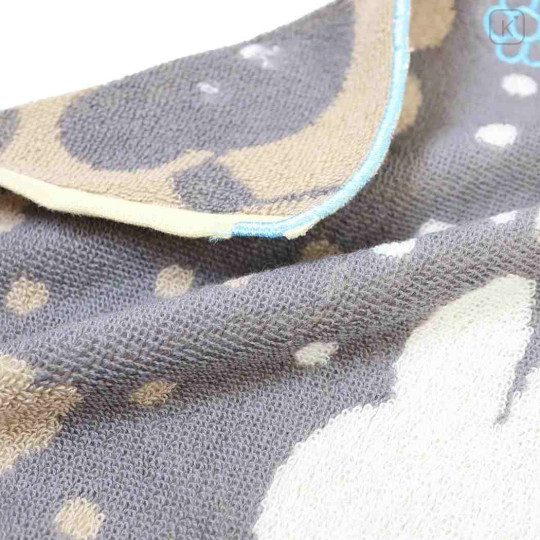 Japan Miffy Jacquard Mini Towel Handkerchief - Boris & Miffy Grey Black - 2