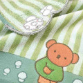 Japan Miffy Jacquard Mini Towel Handkerchief - Boris : Striped Green - 2