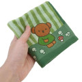 Japan Miffy Jacquard Mini Towel Handkerchief - Boris : Striped Green - 3