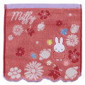 Japan Miffy Jacquard Mini Towel Handkerchief - Flower Pale Red - 1