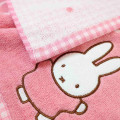 Japan Miffy Jacquard Mini Towel Handkerchief - Gingham Pale Red - 2