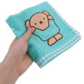 Japan Miffy Jacquard Mini Towel Handkerchief - Boris : Gingham Turquoise - 3