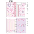 Japan Sanrio 6 Hole Sticker Notebook - Kuromi & My Melody & My Sweet Piano : Bunnies Ballerina Rabbit - 2