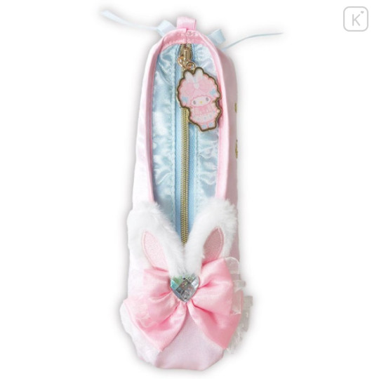 Japan Sanrio Fluffy Plush Pen Case - My Sweet Piano : Bunnies Ballerina Rabbit - 1