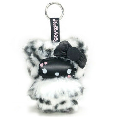 Japan Sanrio Plush Mascot Keychain - Hello Kitty : Fine Face Monochrome Leopard