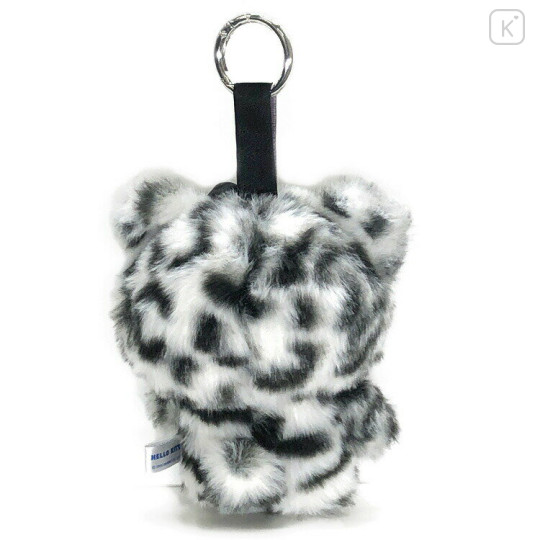 Japan Sanrio Plush Mascot Keychain - Hello Kitty : Fine Face Monochrome Leopard - 2