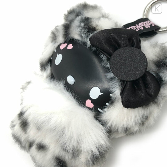 Japan Sanrio Plush Mascot Keychain - Hello Kitty : Fine Face Monochrome Leopard - 3
