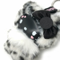 Japan Sanrio Plush Mascot Keychain - Hello Kitty : Fine Face Monochrome Leopard - 3