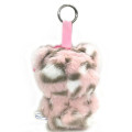 Japan Sanrio Plush Mascot Keychain - Hello Kitty : Fine Face Leopard Pink - 2