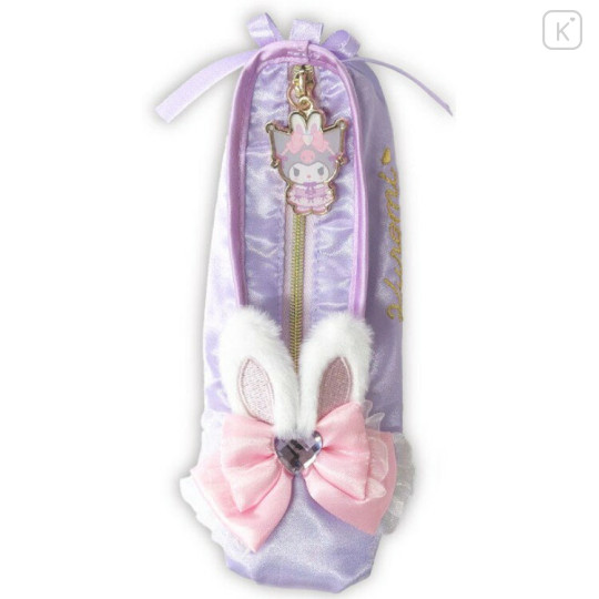 Japan Sanrio Fluffy Plush Pen Case - Kuromi : Bunnies Ballerina Rabbit - 1