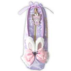 Japan Sanrio Fluffy Plush Pen Case - Kuromi : Bunnies Ballerina Rabbit