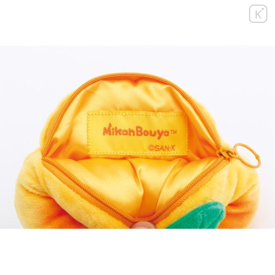 Japan San-X Original Face-shaped Pouch - Mikan Bouya : Universe San-X Town Smile - 3