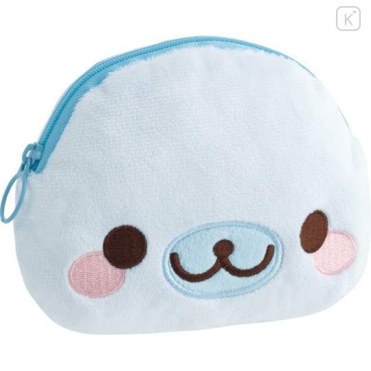 Japan San-X Face-shaped Pouch - Mamegoma : Universe San-X Town Smile - 1