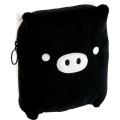 Japan San-X Face-shaped Pouch - Monokuro Boo : Universe San-X Town Smile Black - 1