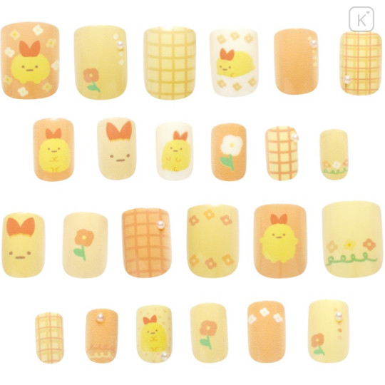 Japan San-X Nail Tips - Sumikko Gurashi : Ebifurai no Shippo Fried Shrimp Tail Flower - 2