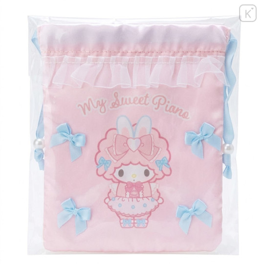 Japan Sanrio Drawstring Bag - My Sweet Piano : Bunnies Ballerina Rabbit - 1