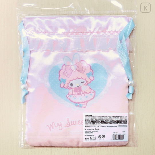 Japan Sanrio Drawstring Bag - My Sweet Piano : Bunnies Ballerina Rabbit - 2