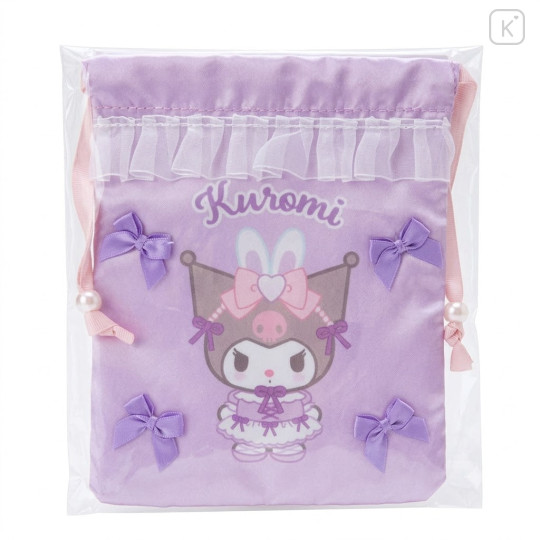 Japan Sanrio Drawstring Bag - Kuromi : Bunnies Ballerina Rabbit - 1