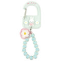 Japan Miffy Acrylic Carabiner with Charm - Crying Flower Bead Bijou - 1