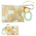 Japan Miffy Multi Clear Case with Carabiner - Mint Flower Bead Bijou - 2