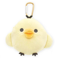Japan San-X Fluffy Plush Mini Pouch with Carabiner - Kiiroitori