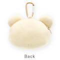 Japan San-X Fluffy Plush Mini Pouch with Carabiner - Korilakkuma : Face - 2