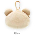 Japan San-X Fluffy Plush Mini Pouch with Carabiner - Rilakkuma : Face - 2