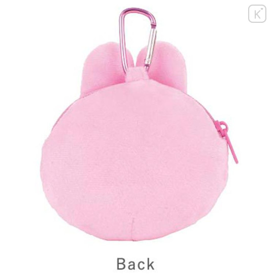 Japan Panchu Rabbit Fluffy Plush Mini Pouch with Carabiner - Face Cry - 2