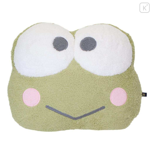 Japan Sanrio Die-cut Cushion - Keroppi : Face Marshmallow - 1