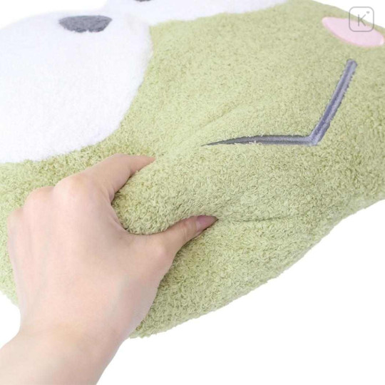 Japan Sanrio Die-cut Cushion - Keroppi : Face Marshmallow - 3