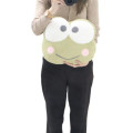 Japan Sanrio Die-cut Cushion - Keroppi : Face Marshmallow - 4