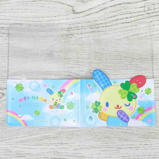 Japan Sanrio Passport Case B7 Book Cover - Usahana : Rainbow Blue Sky - 3
