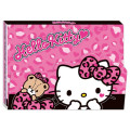 Japan Sanrio A6 Notepad - Hello Kitty & Tiny Chum : Big Ribbon Leopard Pink - 1