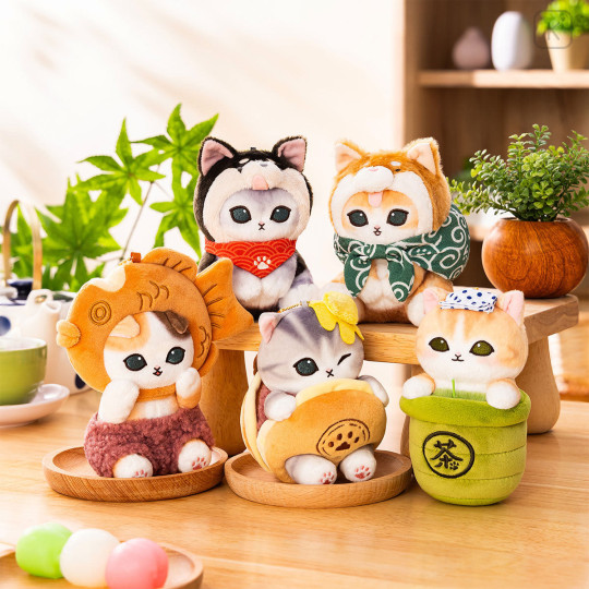 Japan Mofusand Mascot Keychain - Wagashi Japanese Sweets Cat Meow Taiyaki - 3