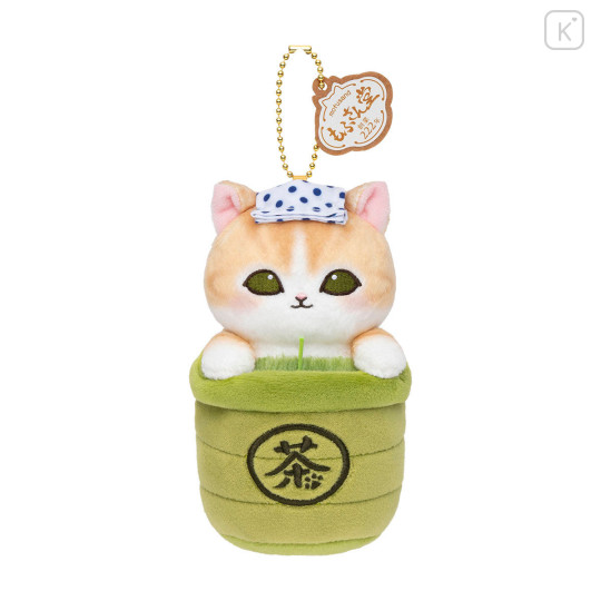 Japan Mofusand Mascot Keychain - Wagashi Japanese Sweets Cat Meow Tea - 1