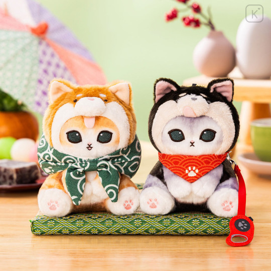 Japan Mofusand Mascot Keychain - Shiba Inu Cat Meow Furoshiki Dog - 2