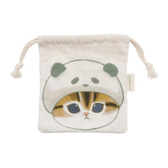 Japan Mofusand Die-cut Drawstring Bag - Panda Cat