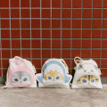 Japan Mofusand Die-cut Drawstring Bag - Panda Cat - 2