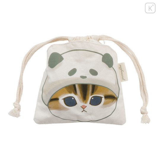 Japan Mofusand Die-cut Drawstring Bag - Panda Cat - 5